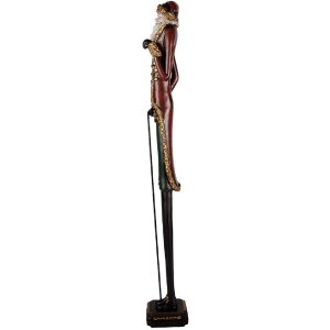 Decorazione Babbo Natale Clayre & Eef 5PR0167 10x12x80 cm Rosso & Verde