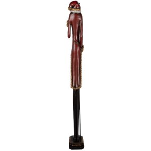 Decorazione Babbo Natale Clayre & Eef 5PR0167 10x12x80 cm Rosso & Verde