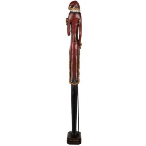 Decorazione Babbo Natale Clayre & Eef 5PR0168 9x7x60 cm Rosso & Verde