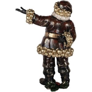 Decorazione Babbo Natale Clayre & Eef 5PR0172 58x33x76 cm Rosso Dorato
