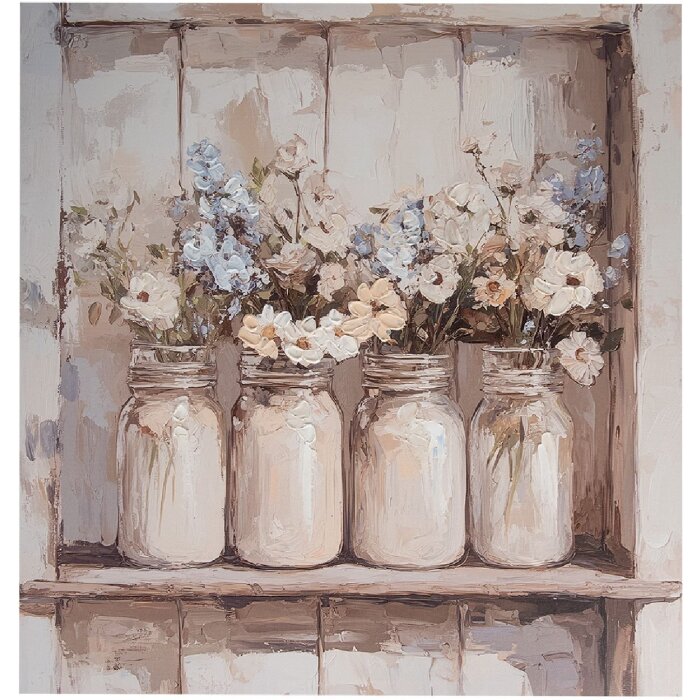 Decorazione da parete Clayre & Eef 66266 51x3x51 cm Beige/Rosa