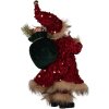 Decorazione Babbo Natale Clayre & Eef 66322 16x12x31 cm Rosso