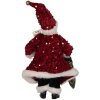 Decorazione Babbo Natale Clayre & Eef 66324 16x8x28 cm rossa
