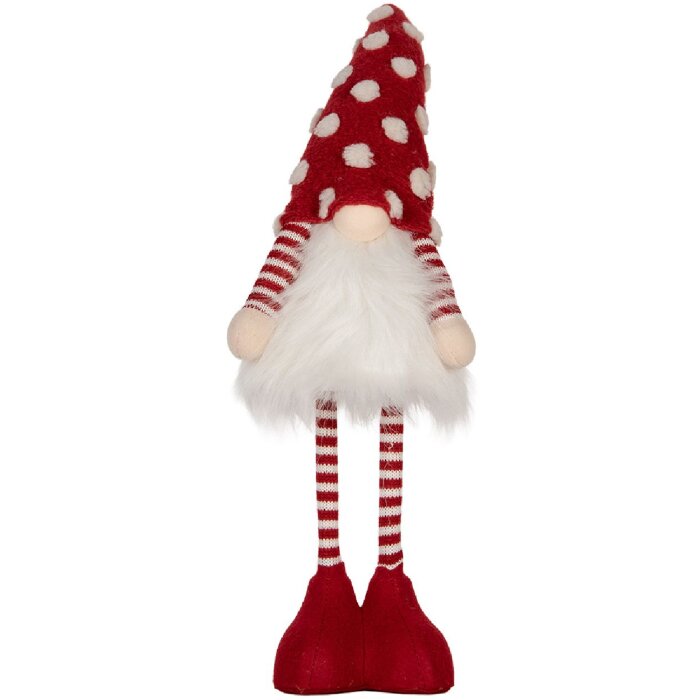 Clayre & Eef 66328 Nano decorativo con LED Rosso e Bianco 56 cm