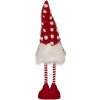 Clayre & Eef 66328 Nano decorativo con LED Rosso e Bianco 56 cm