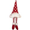 Clayre & Eef 66329 Decorazione Nano con LED 16x12x32/60 cm Rosso Bianco