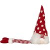 Clayre & Eef 66329 Decorazione Nano con LED 16x12x32/60 cm Rosso Bianco