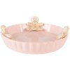 Ciotola in ceramica Clayre & Eef 6CE1857P Rosa Marrone Ø 23x7 cm