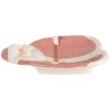 Piccolo Piatto in Ceramica Clayre & Eef 6CE2213P 20x16x4 cm Rosa-Bianco
