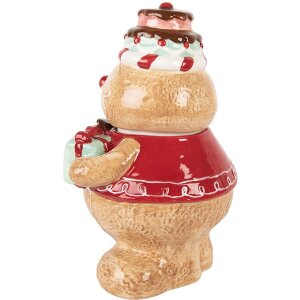 Barattolo con coperchio Clayre & Eef 6CE2214 17x14x24 cm Marrone Rosso