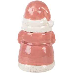 Barattolo con coperchio Clayre & Eef 6CE2215 Ø 15x26 cm Rosa/Bianco