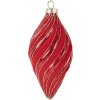Pallina di Natale in vetro Clayre & Eef 6GL5099 Ø 7x13 cm Rossa