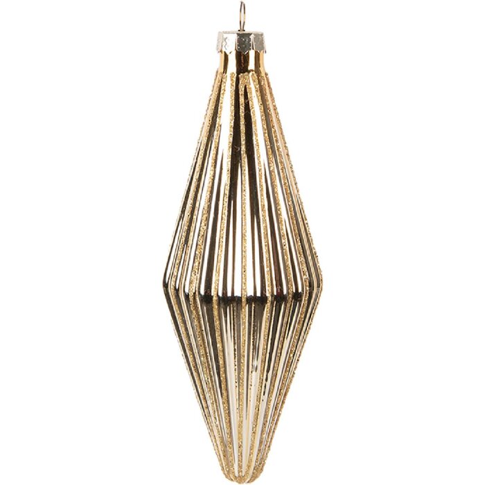 Pallina per albero di Natale Clayre & Eef 6GL5114 Ø 5x15 cm Dorata