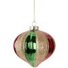 Pallina di Natale Clayre & Eef 6GL5117 Ø 10x10 cm Verde Rosso