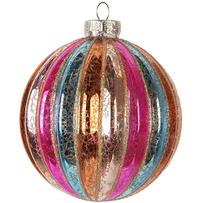 Pallina di Natale Clayre & Eef 6GL5176 Ø 10x11 cm Multicolore