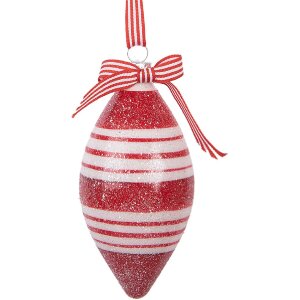 Palla di Natale in vetro Clayre & Eef 6GL5181 Rossa e...