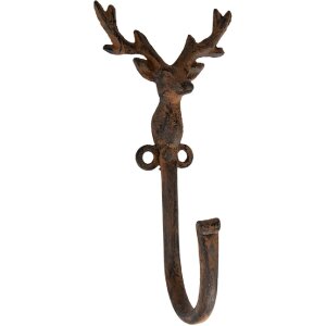 Clayre & Eef 6Y5947 Gancio da parete 8x6x16 cm Marrone