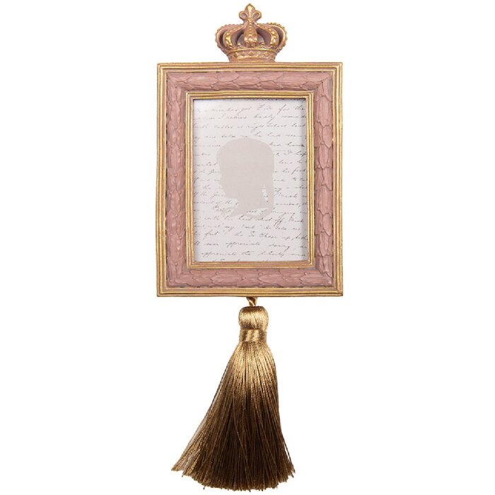 Cornice per foto Clayre & Eef 2F1308 9x2x25 cm 6x9 cm Rosa Oro