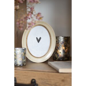 Cornice per foto Clayre & Eef 2F1321 18x2x23 cm / 13x18 cm Beige Dorato