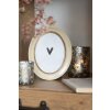 Cornice per foto Clayre & Eef 2F1321 18x2x23 cm / 13x18 cm Beige Dorato