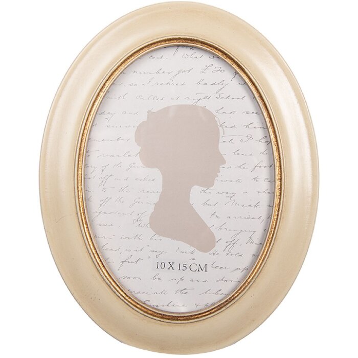 Cornice per foto Clayre & Eef 2F1322 15x2x20 cm / 10x15 cm Beige Oro