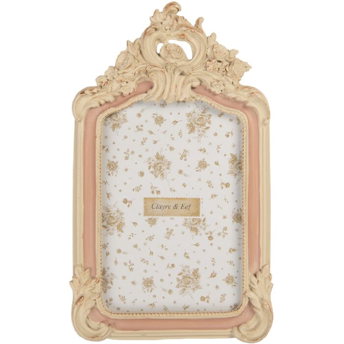 Cornice per foto Clayre & Eef 2F1367M 16x2x25 cm Beige Rosa