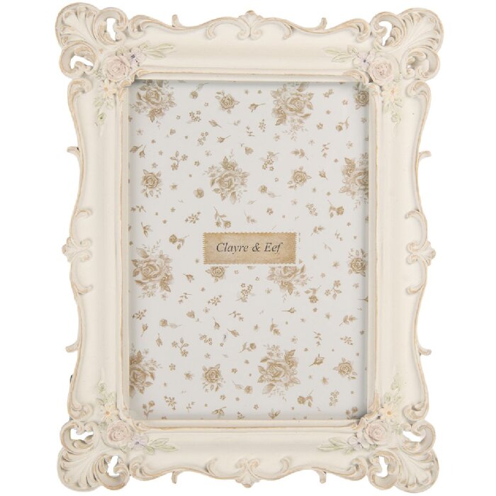 Cornice per Foto Clayre & Eef 2F1371M 19x24 cm Bianca 13x18 cm