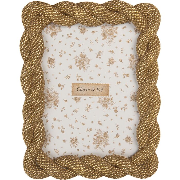 Cornice per foto Clayre & Eef 2F1374M 17x2x22 cm / 13x18 cm dorata