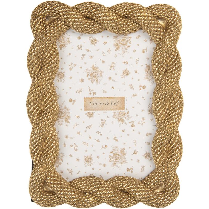 Cornice per foto Clayre & Eef 2F1374S 14x2x19 cm Dorata 10x15 cm