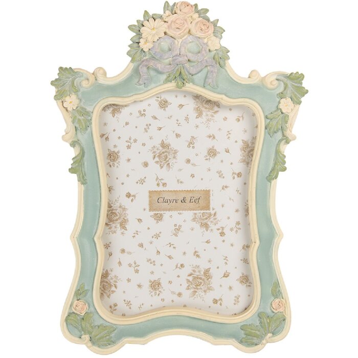 Cornice per foto Clayre & Eef 2F1362M Verde Beige 19x2x26 cm / 13x18 cm