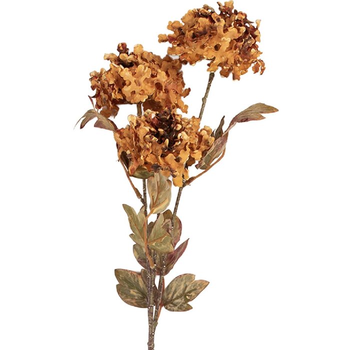 Clayre & Eef 5PL0193LO Decorazione Ramo con Fiori 10x8x76 cm Arancione Verde