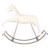 Clayre & Eef 5PR0176 Decorazione Cavallo a Dondolo 61x15x51 cm Bianco