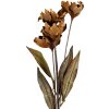 Decorazione Ramo con Fiori Clayre & Eef 6PL0403CR 8x5x60 cm Marrone e Verde