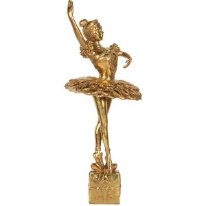 Decorazione Ballerina Clayre & Eef 6PR5418 20x17x45 cm Dorata