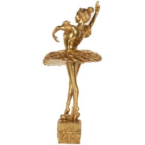 Decorazione Ballerina Clayre & Eef 6PR5418 20x17x45 cm Dorata