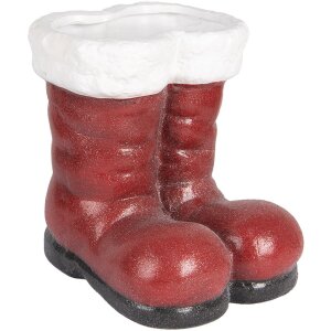 Clayre & Eef 6PR5525 Stivale decorativo Babbo Natale 22x22x23 cm
