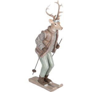 Clayre & Eef 6PR5530 Decorazione Cervo 16x11x33 cm
