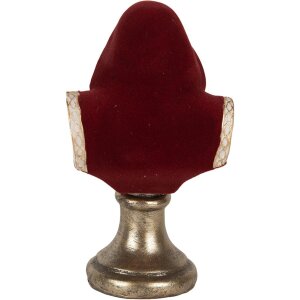 Clayre & Eef 6PR5537 Decorazione Bustino Babbo Natale 9x7x15 cm Rosso & Bianco