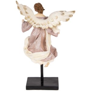 Decorazione Angelo Clayre & Eef 6PR5599 23x21x42 cm Beige-Bianco