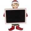 Decorazione Elfo con Lavagna Clayre & Eef 6PR5606 18x15x23 cm Rosso Nero