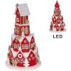Clayre & Eef 6PR5609 Decorazione Casa con LED Ø 13x22 cm Rossa e Bianca