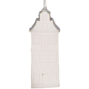 Decorazione ornamento Casa Clayre & Eef 6PR5610 Bianco Argento 4x4x11 cm