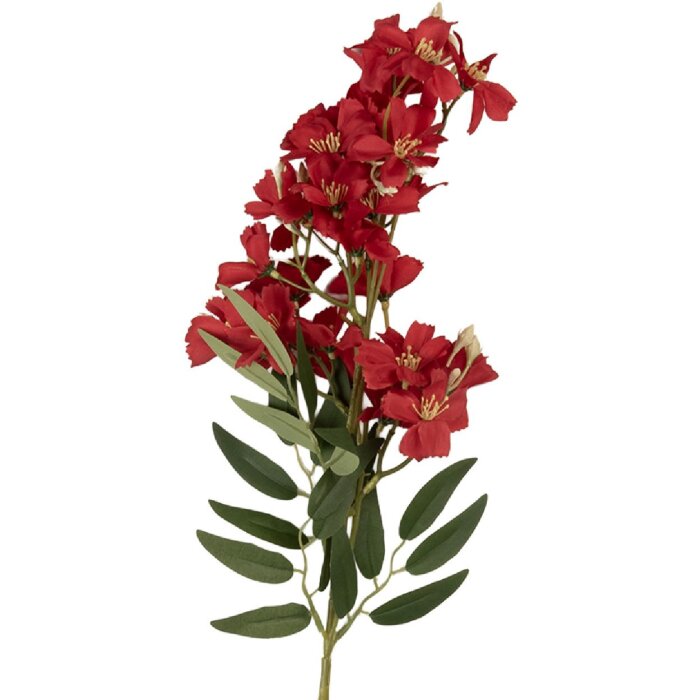 Clayre & Eef 5PL0191R Decorazione Ramo con Fiori 10x10x72 cm Rosso & Verde