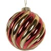 Pallina per albero di Natale Clayre & Eef 6GL5136 Ø 8x8 cm Oro e Rosso