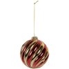 Pallina per albero di Natale Clayre & Eef 6GL5136 Ø 8x8 cm Oro e Rosso