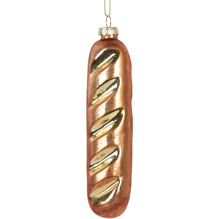 Ornamento Natalizio Clayre & Eef 6GL5233 4x3x15 cm Marrone e Dorato