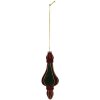 Pallina per albero di Natale Clayre & Eef 6GL5235 Ø 6x17 cm Rosso-Verde