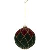 Palla per albero di Natale Clayre & Eef 6GL5237 Ø 10x10 cm rosso-verde