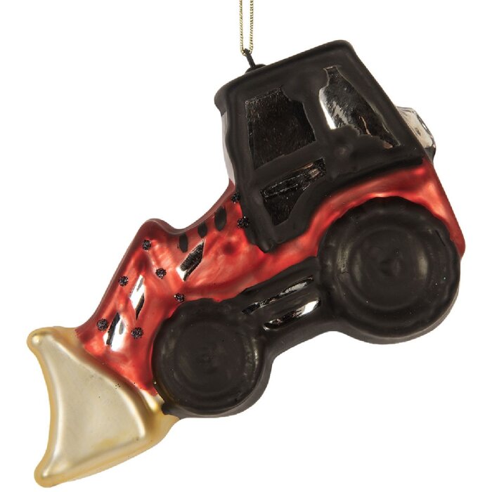 Clayre & Eef 6GL5239 Ornamento Natalizio 12x4x8 cm Rosso Nero