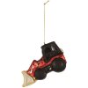 Clayre & Eef 6GL5239 Ornamento Natalizio 12x4x8 cm Rosso Nero